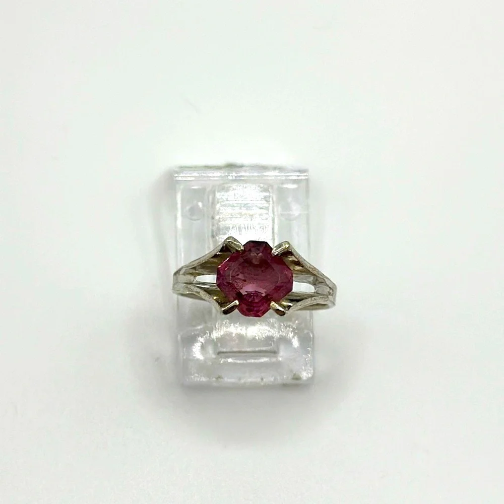 Rhinestone Rock Candy 925 Sterling silver ring ✨